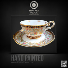 Espresso cup and saucer 90 milliliters Product From Thailand for Gift Souvenirs Original Ceramic Thailand